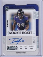 Odafe Oweh 2021 Contenders Variation Rookie Ticket Stub Die-Cut Rc Auto (9/99)