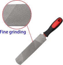 12 Inch Hoof Rasp, Horseshoe File with Rubber Handle, Carbon Steel Farrier File
