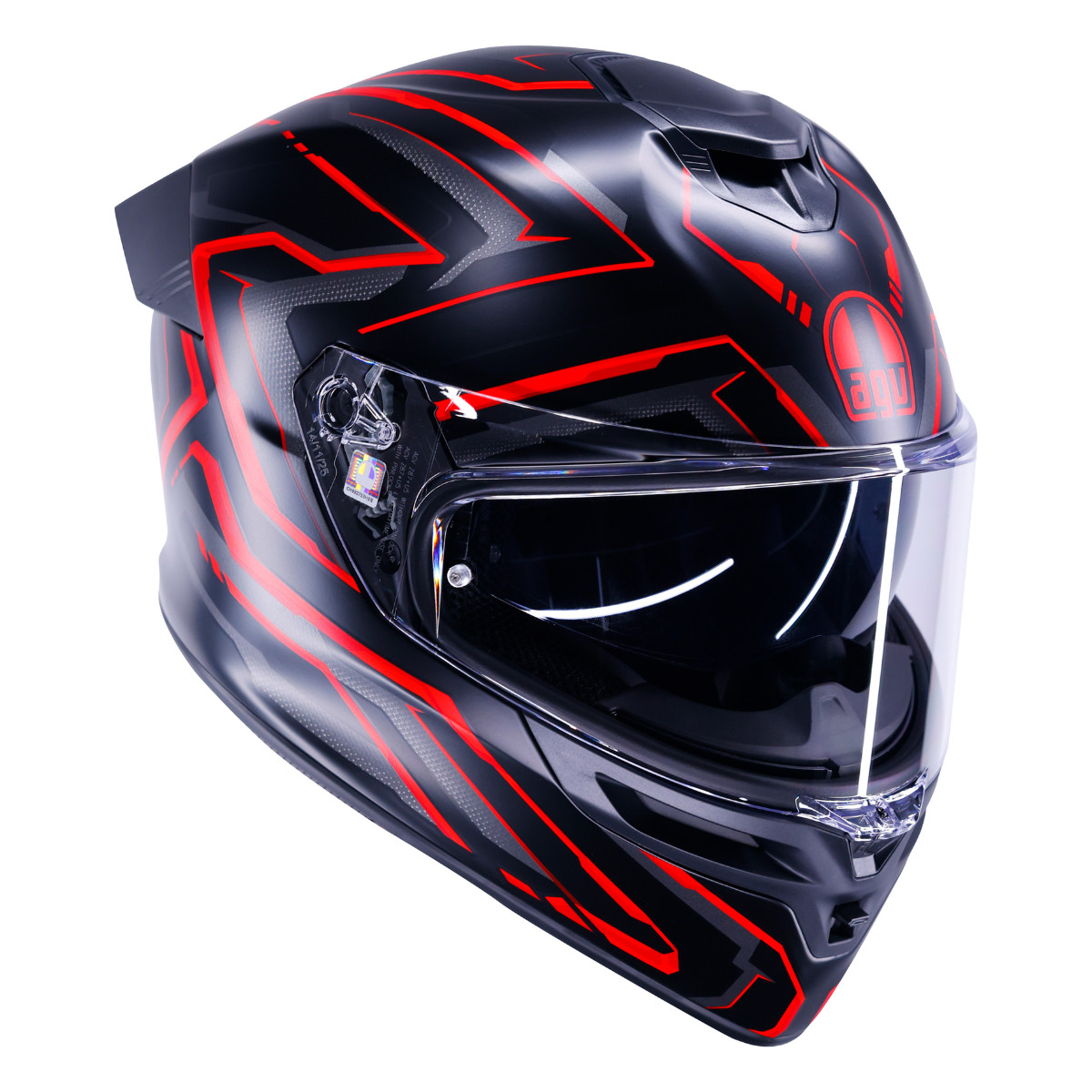 Agv Unisex Astralix Matt Black/Red - K5 - Full-Face Motorcycle Helmet E2206, Size: M - Image 3