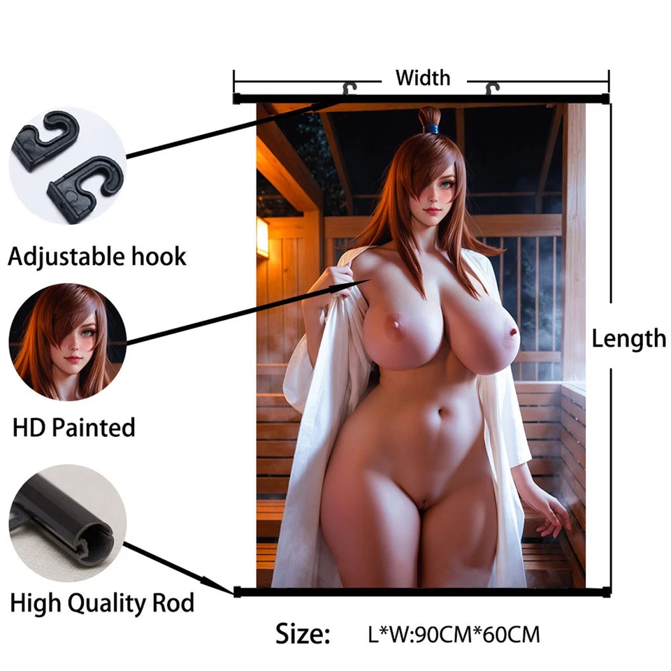 Póster de juego de anime Ninja Lady Hot Spring pintura pared desplazamiento póster 60X90 cm 002 Foto 2 de 4