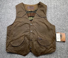 Outback Trading Company Men's Cliffdweller Vest Sz M 2155 Bronze Western Oilskin