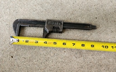 Model T, Ford U.S.A. Monkey Wrench 9 1/4  Adjustable Pipe Wrench Tool 1928-31