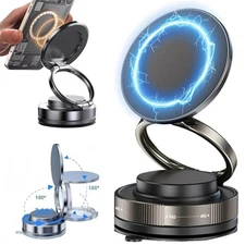 360 Vacuum Strong Magnetic Phone Holder Suction Cup Car Stand Foldable Car Mount