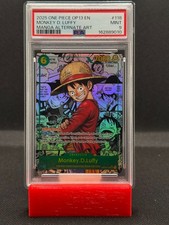 2025 One Piece OP13 Carrying On His Will Monkey D. Luffy Manga  #118 PSA 9 Mint