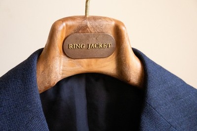 Ring Jacket Armoury Suit 50 (40R) Navy 'Calm Twist' Wool BNWT, Japan, 2k Retail