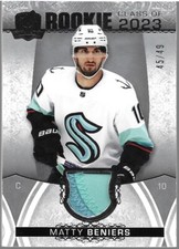 2022-23 Matty Beniers The Cup Rookie Class of 2023 RC Patch Relic #'d 45/49