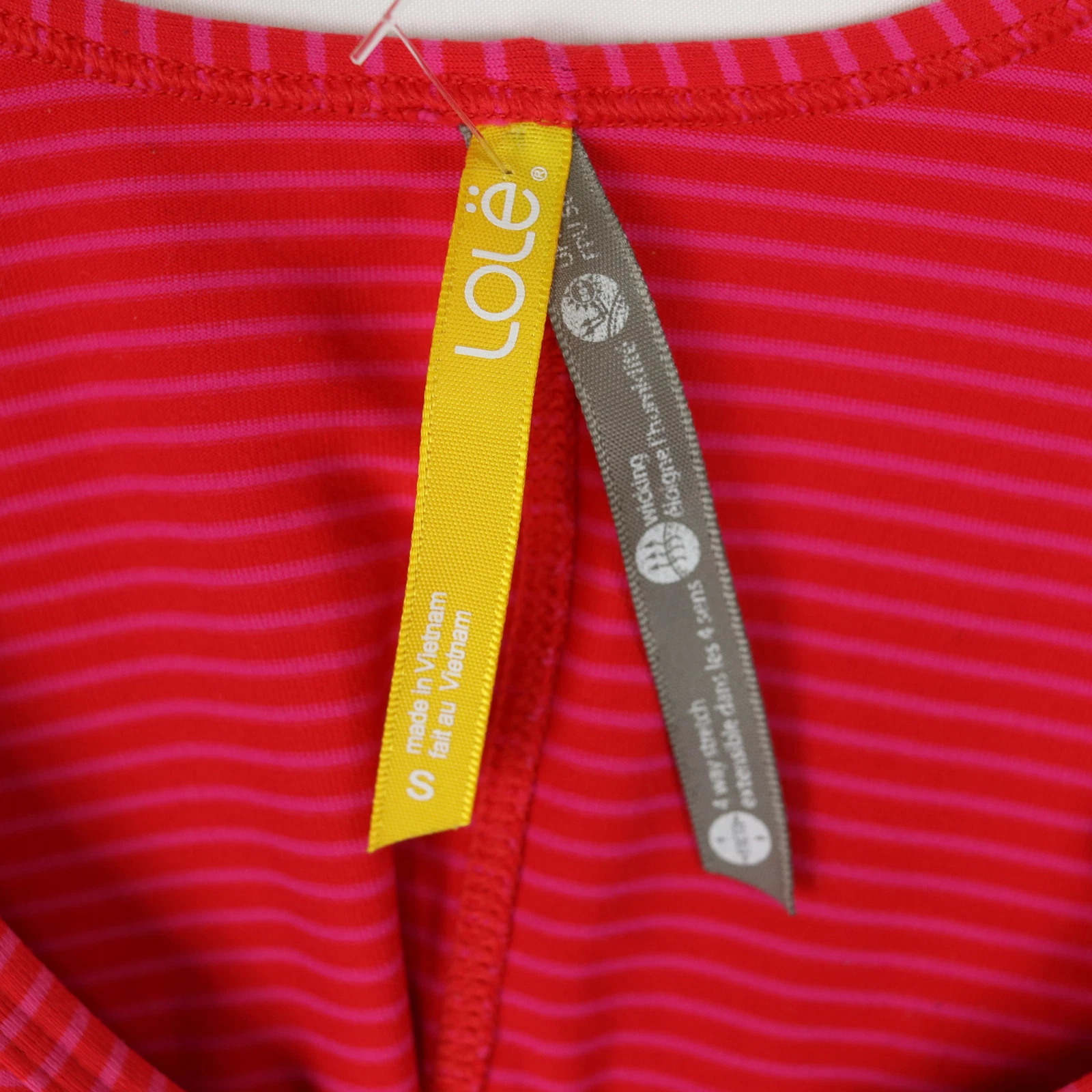 lole striped athletic tank-top