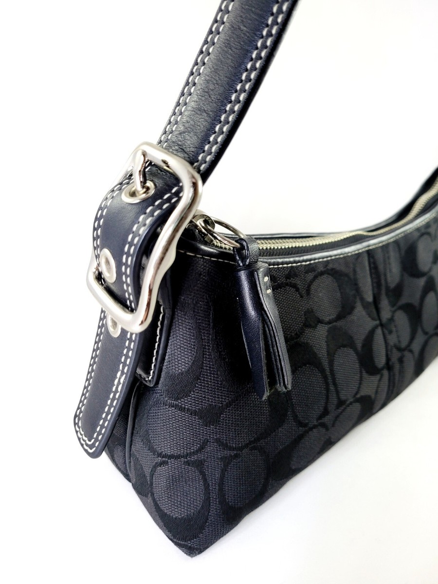 Coach Vintage Hamptons Signature Soft East West Demi Baguette 8K01