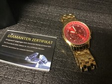 Quartz Uhr Herren von Königswerk mit Echten Diamanten und Zertifikat Neu.