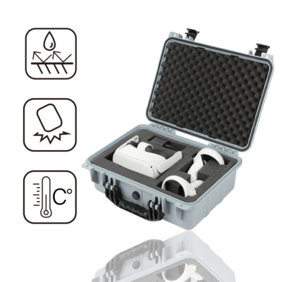 VR Carrying Case VR Outdoor Portable Protector Glasses Storage Box(Gray) New