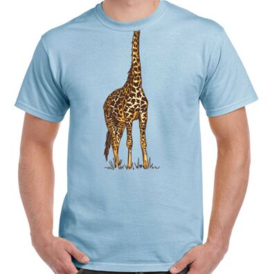 Giraffe T-Shirt Body Mens Funny Fancy Dress Outfit Costume Animal Zoo Party Top