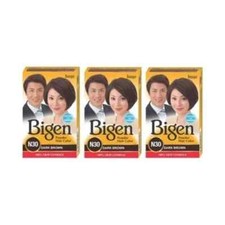 Bigen Powder Hair Color, Dark Brown N30 - 6 gm each Combo Set Pack of 3