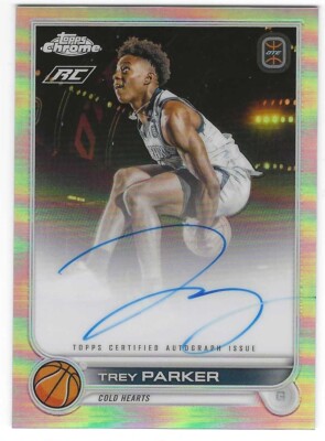 TREY PARKER 22/23 Topps Chrome OTE Overtime Elite Refractor Auto CA-TP2 NC STATE