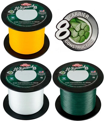 Berkley Whiplash 8 Neuheit geflochte Schnur 100 - 2000 Meter Green, Yellow, Weiß