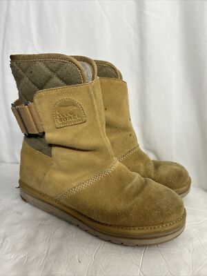 Women's Sorel The Campus Newbie Brown Curry Suede Slip On Boot Sz 7 (NL2068-373)