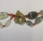 Double strand Prehnite & Fire Agate stone Necklace 24" w/ Jade toggle Clasp #163 — photo 6