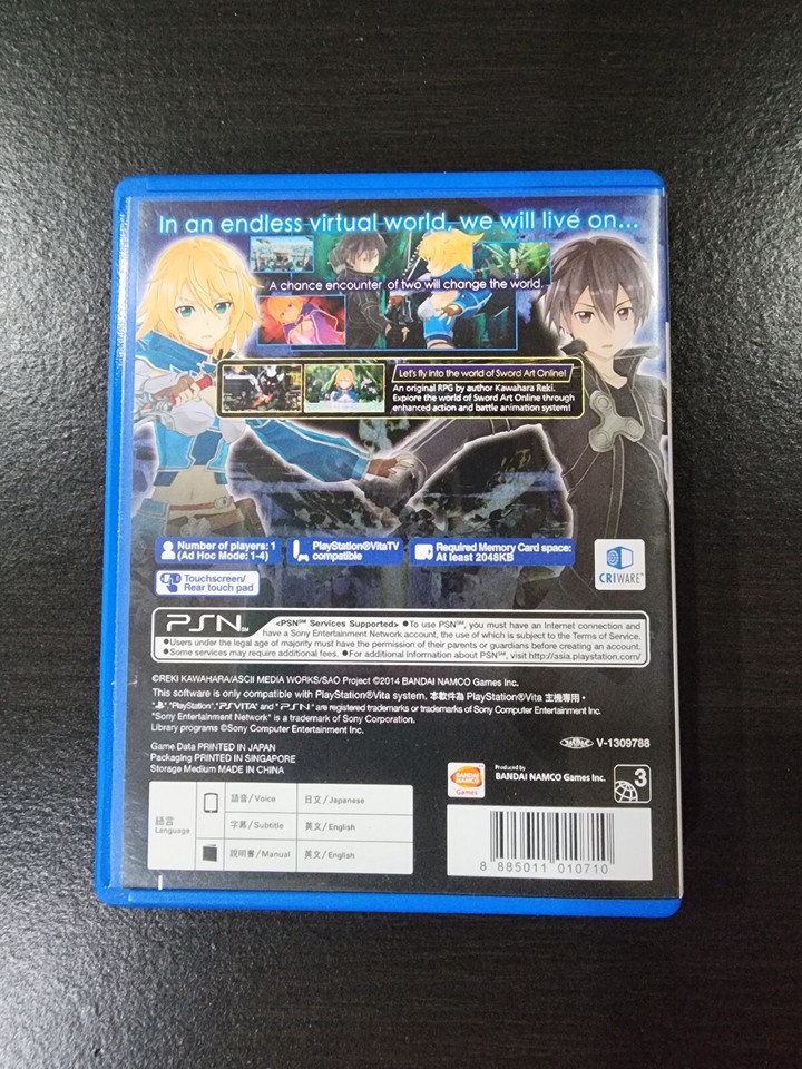 Sword Art Online Hollow Fragment PS Vita (English Version) USED eBay