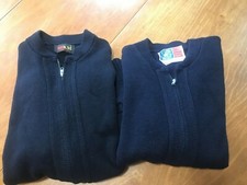 Two Universal School Uniform Zipper Front Sweaters Adult Small GUC