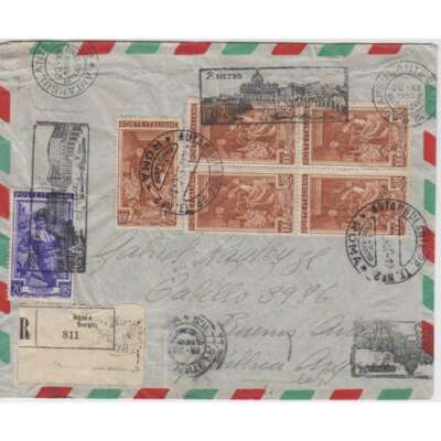 1950 BEAUTIFUL ENVELOPE WITH QUARTZ +1 100 LIRE WORK WHEEL + 20L. FOLD IN THE MIDDLE