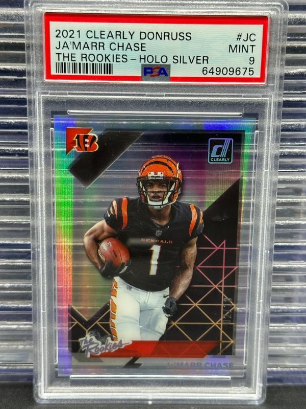 JaMarr Chase Panini Clearly Donruss the Rookies #CTRJC Holo Silver