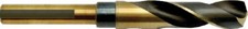1-1/8" Reduced Shank Drill, Black Gold, HSS, 135 Point, 1/2" Flatted Shank