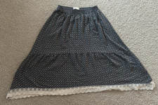 ABERCROMBIE KIDS Girls Gray/Pink Layered Skirt Lace. Size L