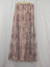 JENNY YOO COLLECTION FLORAL PRINT LIGHT PINK TULLE MAXI SKIRT SIZE 8