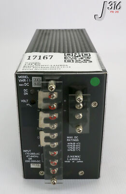17167 NEMIC-LAMBDA PS 24V 5A INPUT 170-265VAC 47-440HZ 230-330VDC