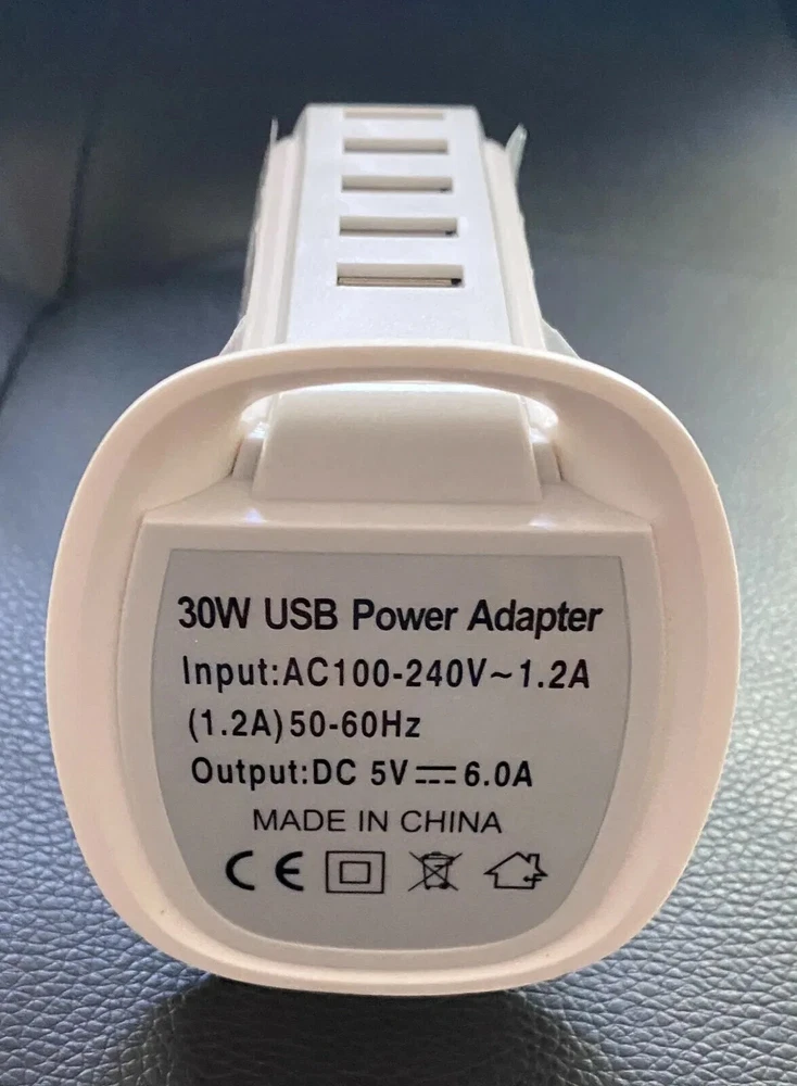 5-Port USB Charging Station Tower for Desktop - Fast Power Hub  