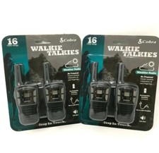 NEW 4 COBRA CXT145 MicroTalk 16 Mile Rechargeable Walkie Talkie 2 Way Radios