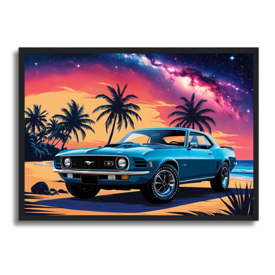 Auto Poster gerahmtes Wandbild Fahrzeug Man Cave Bild A4 - A1 Wohndeko Design