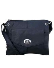 Genuine Leather Divided Crossbody Bag Travel Shopping Purse