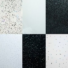 Large PVC White Black Sparkle Shimmer Bathroom Kitchen Wet Wall 10mm Panels