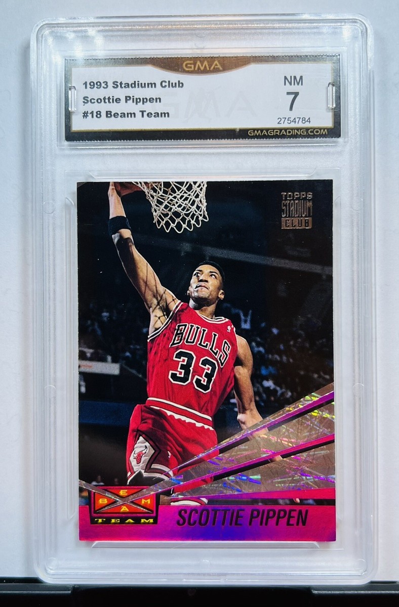 SCOTTIE PIPPEN - 1993 🔥 STADIUM CLUB # 18 “BEAM TEAM” / GMA MINT