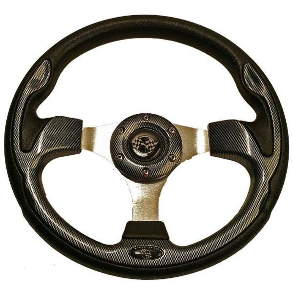 Carbon Fiber Rally Steering Wheel for EZGO Club Car Yamaha Golf Carts