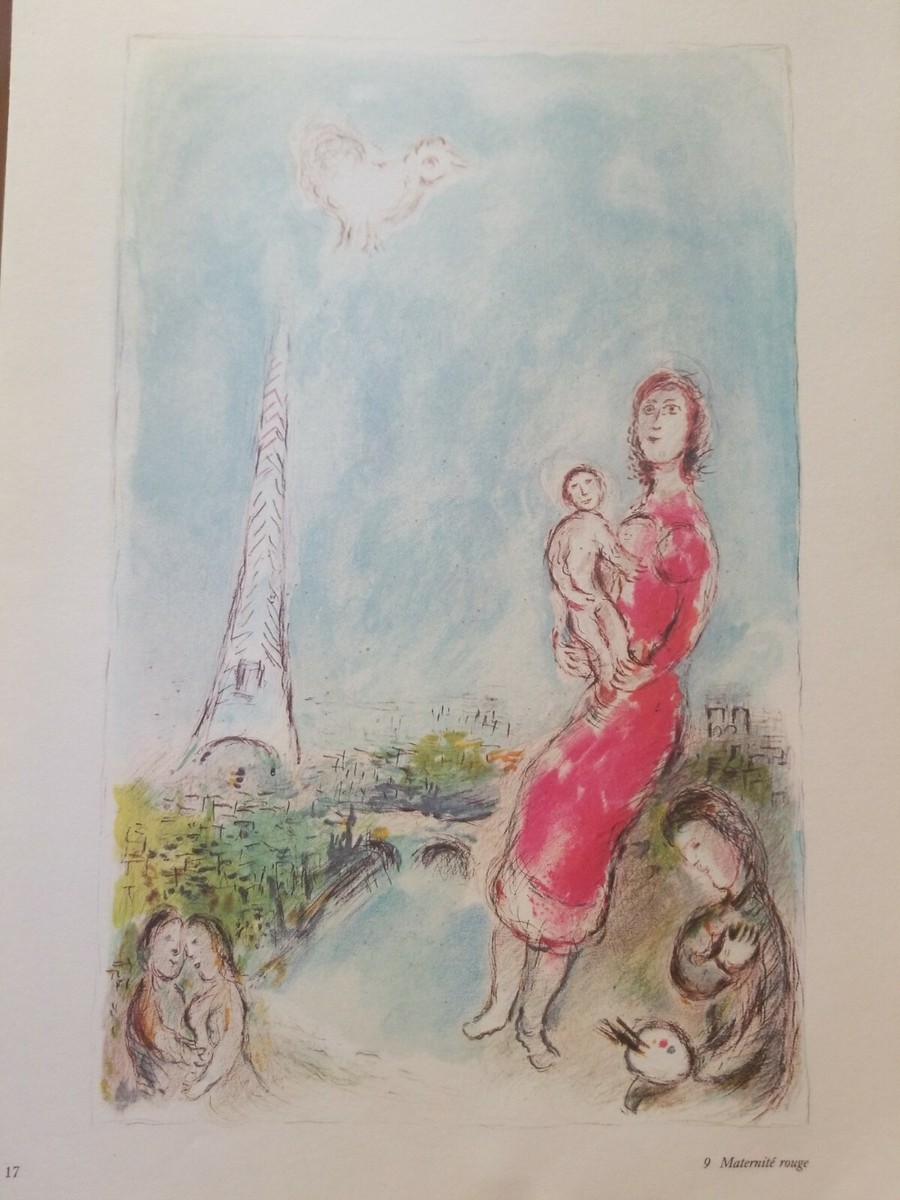 Marc Chagall、Bouquet With Eiffel Tower