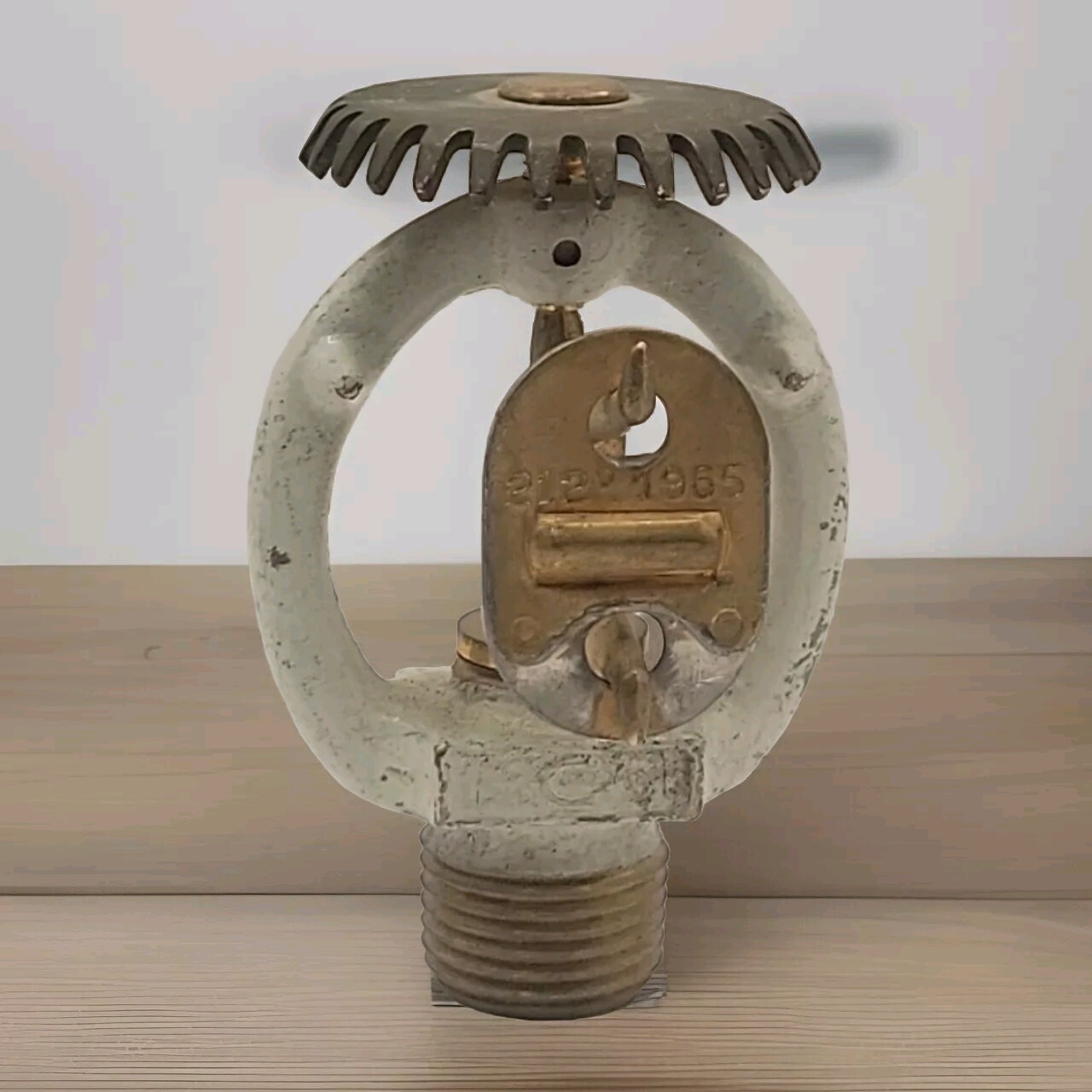 Vintage 1965 Brass Upright Fire Sprinkler Head Rare Reliable Model 212 ZA