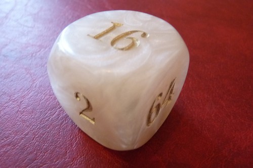 Extra Large Backgammon Doubling Cube. Acrylic, MOP. 1.4 inch (36mm). FREE p&p UK - Picture 7 of 8