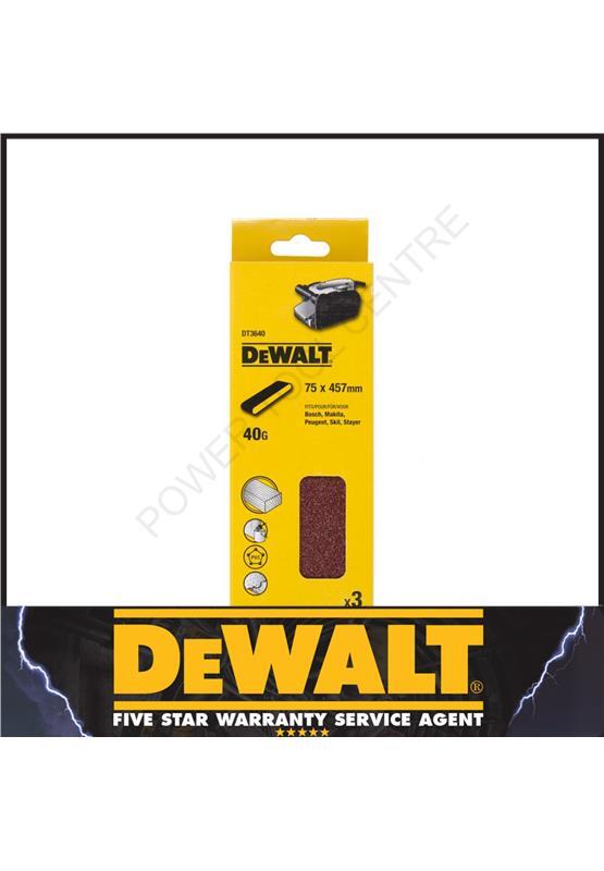 Dewalt DT3640 Belt Sander Sheets 75mm x 457mm Fits Makita 9910 9911