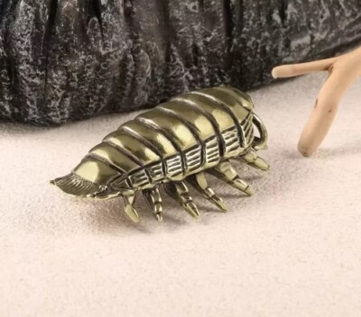 Brass Isopod Figurine Small Animal Statue Table Office Home Decoration