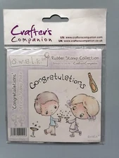 Rubber Stamp "CONGRATULATIONS..." (8.5cm sq), Unmounted - Crafter's Companion