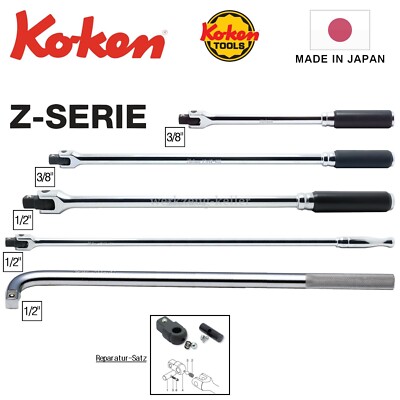 Koken Zeal Z-Serie Gelenkgriff 3/8'' | 1/2'' | L-Griff | Lang | Reparatur-Satz