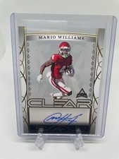 MARIO WILLIAMS 2022 LEAF TRINITY FOOTBALL CLEAR ROOKIE AUTO /75