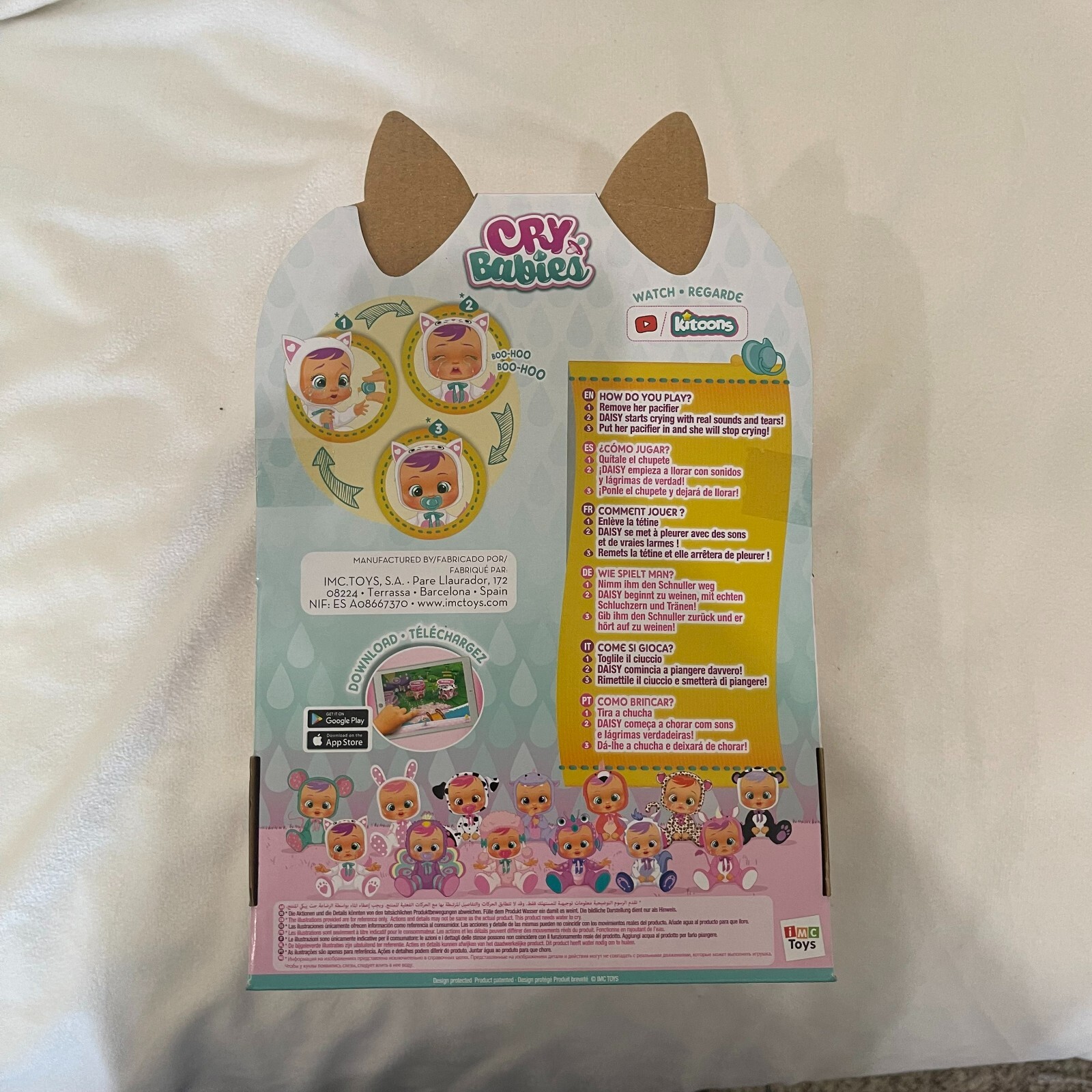 Cry Babies Daisy Baby Doll Cat Cries Real Tears Makes Realistic Baby