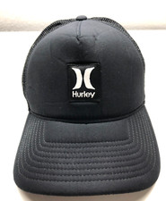 Hurley Trucker Hat Black Youth OSFM Snapback Logo Foam Panel