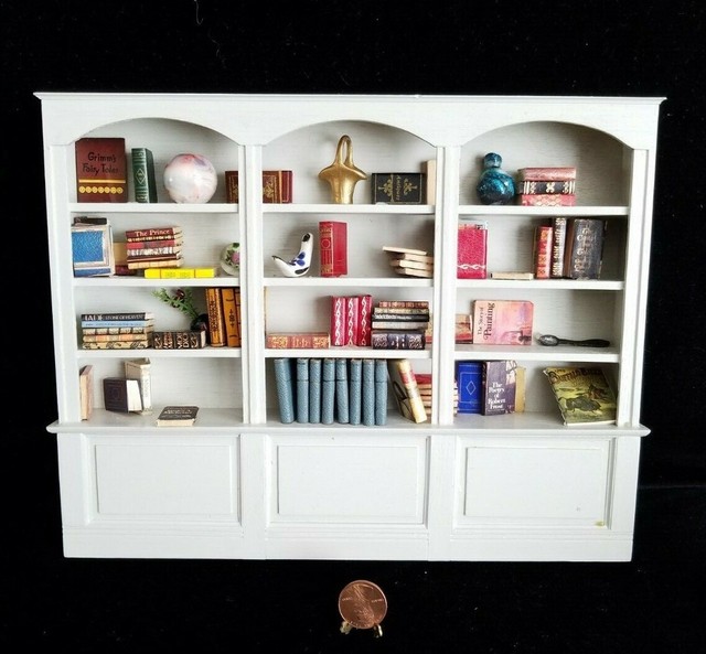 Dollhouse Miniature Artisan Furniture Library Display Bookcase