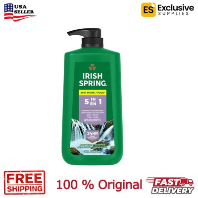 Irish Spring 5-in-1 Body Wash for Men, Cleans & Conditions, 30 Oz Pump