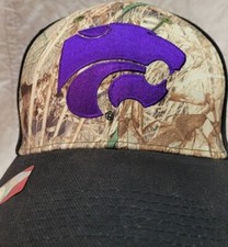 Kansas State Wildcats Snapback hat Camo Black Purple baseball cap New NWOT