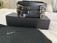 honey birdette black corset leather belt S