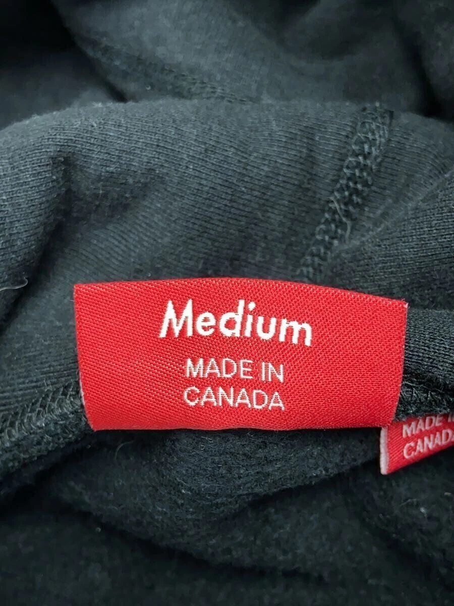 Felpa con cappuccio Supreme logo arabo M cotone nero sbiadito usata